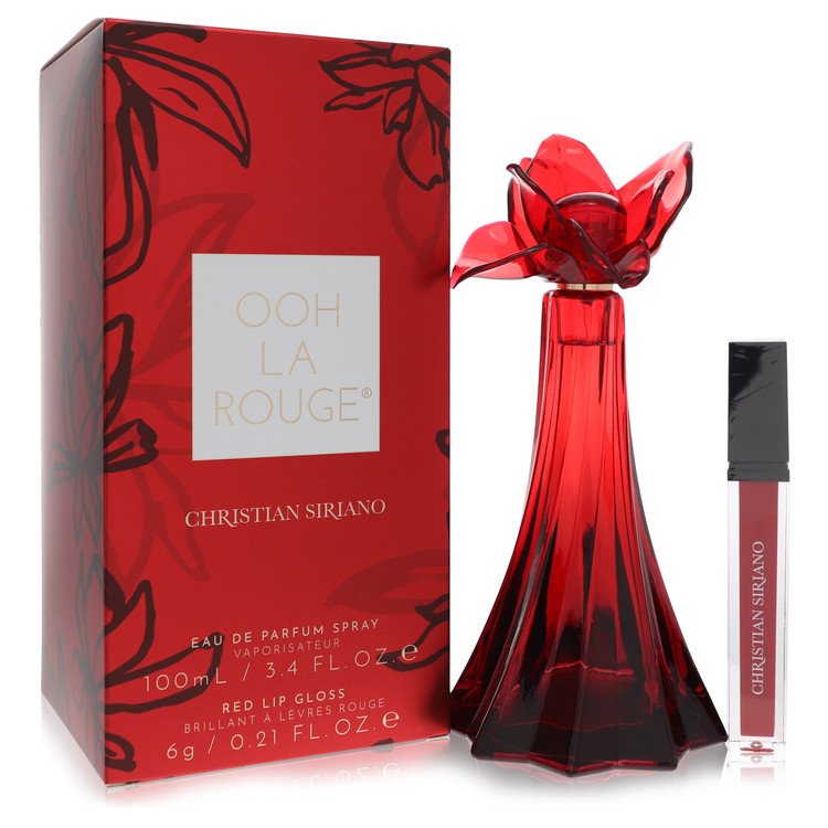 Christian Siriano Ooh La Rouge Eau De Parfum Spray + 0.21 oz Red Lip Gloss By Christian Siriano