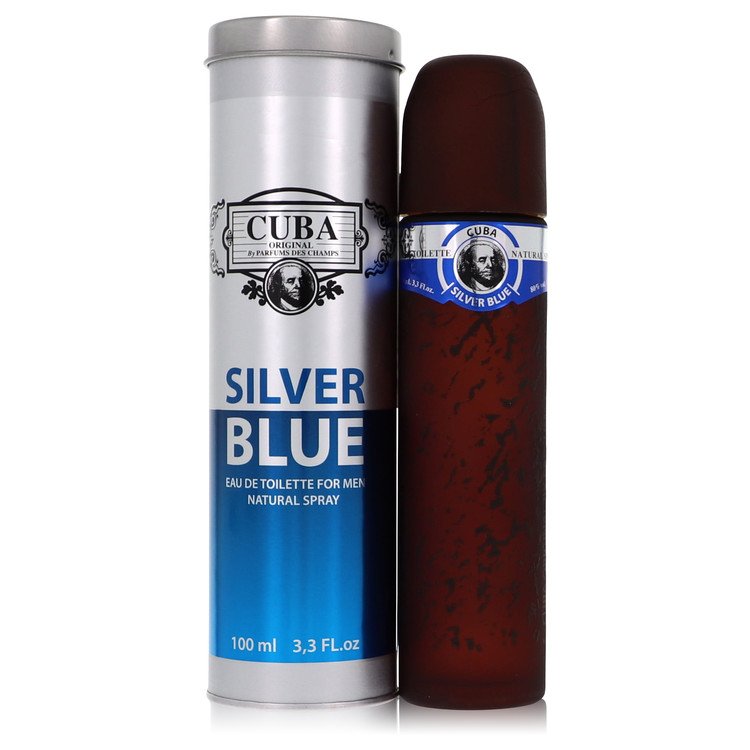 Cuba Silver Blue Eau De Toilette Spray By Fragluxe - Giftsmith