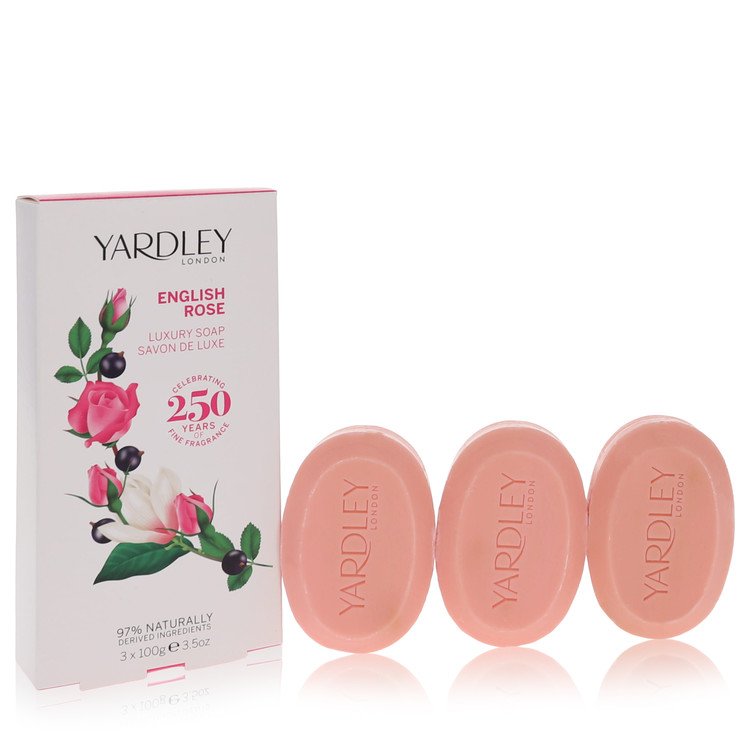 English Rose Yardley 3 x 3.5 oz Luxury Soap By Yardley London - Giftsmith