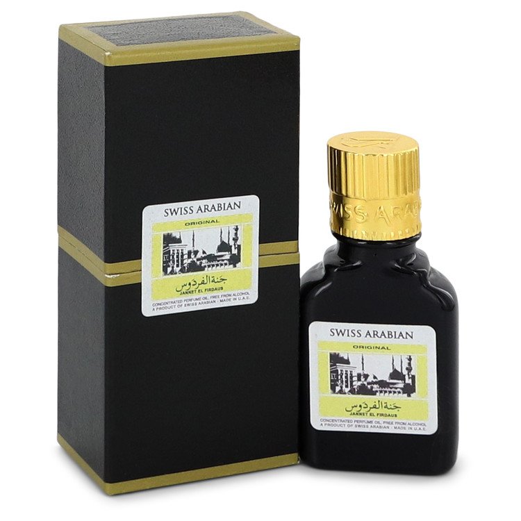 Jannet El Firdaus Concentrated Perfume Oil Free From Alcohol (Unisex Black Edition Floral Attar) By Swiss Arabian - Giftsmith