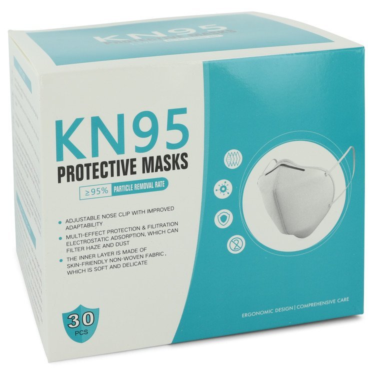 Kn95 Mask Thirty (30) KN95 Masks, Adjustable Nose Clip, Soft non-woven fabric, FDA and CE Approved (Unisex) By Kn95 - Giftsmith