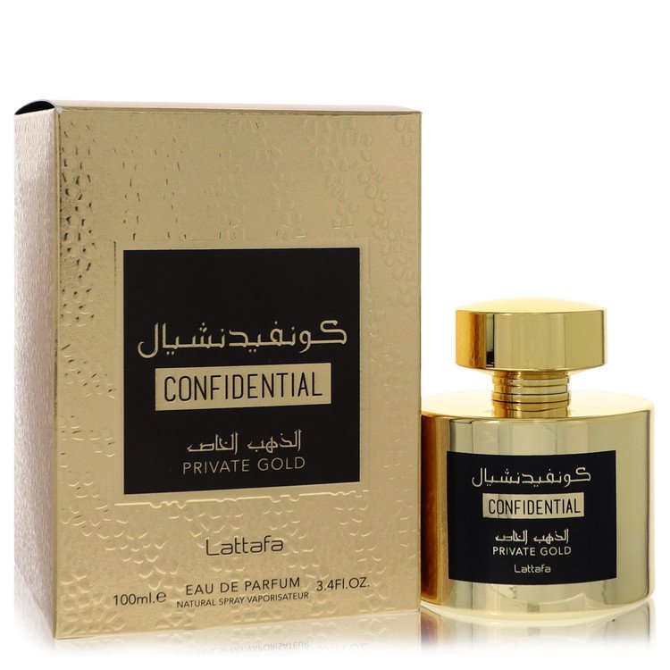 Lattafa Confidential Private Gold Eau De Parfum Spray (Unisex) By Lattafa - Giftsmith