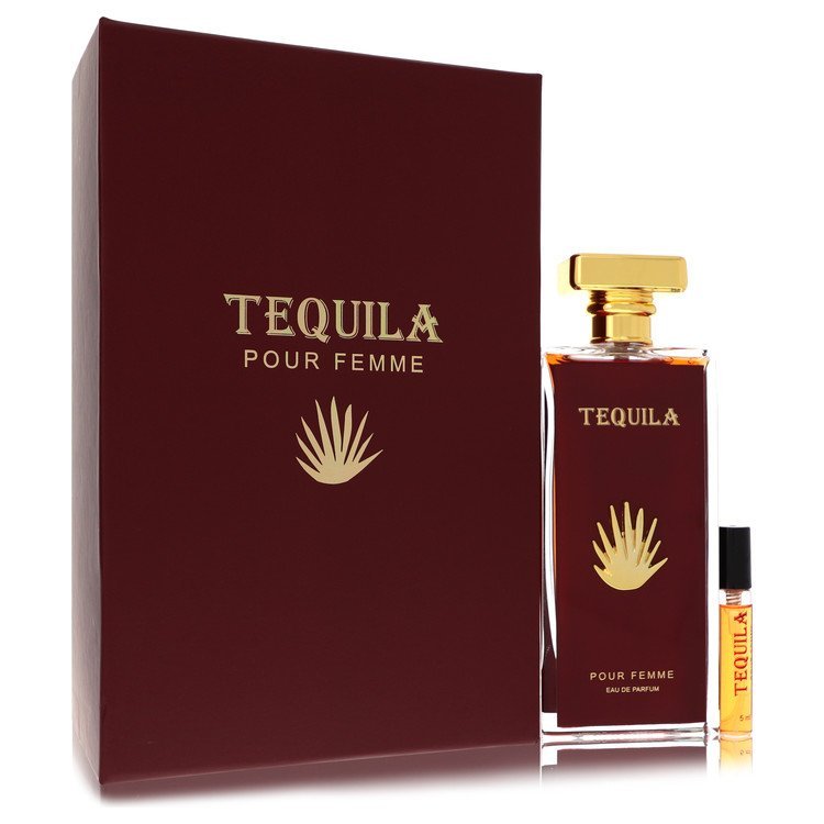 Tequila Pour Femme Red Eau De Parfum Spray + Free .17 oz Mini EDP Spray By Tequila Perfumes - Giftsmith