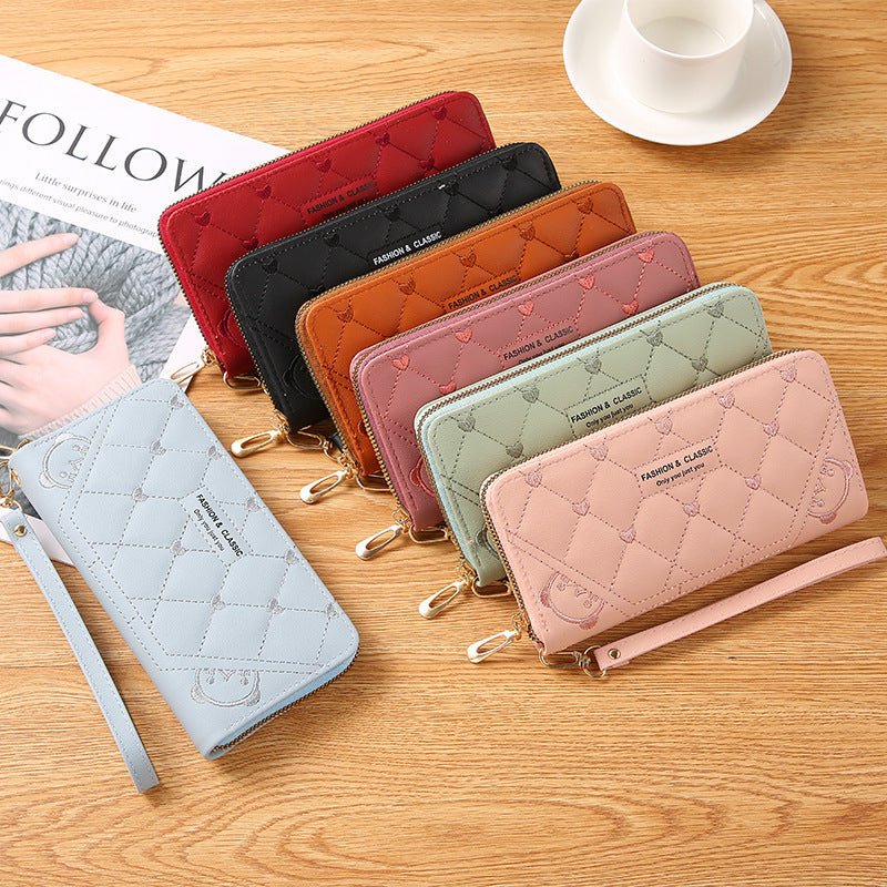 Women's Wallet Long Fashion Single Zipper - Giftsmith