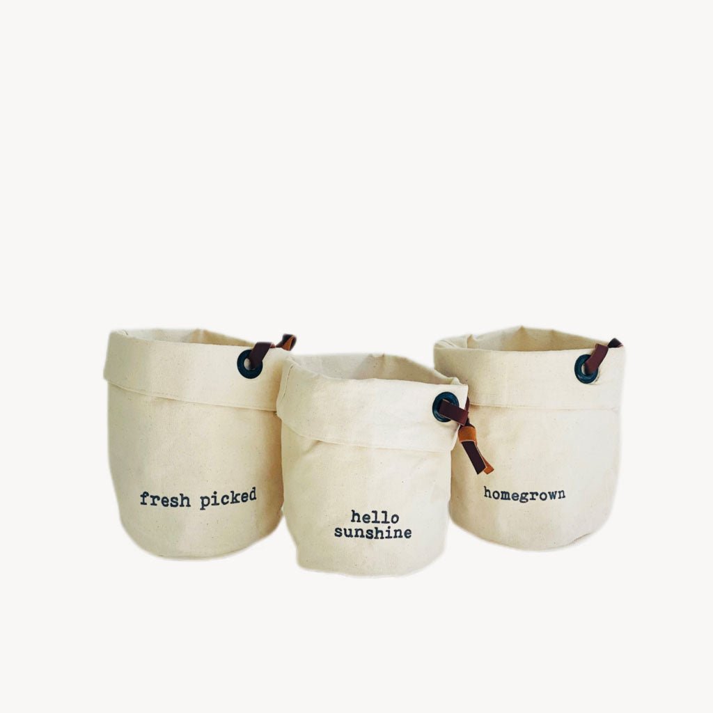 Canvas Planter Baskets - Giftsmith