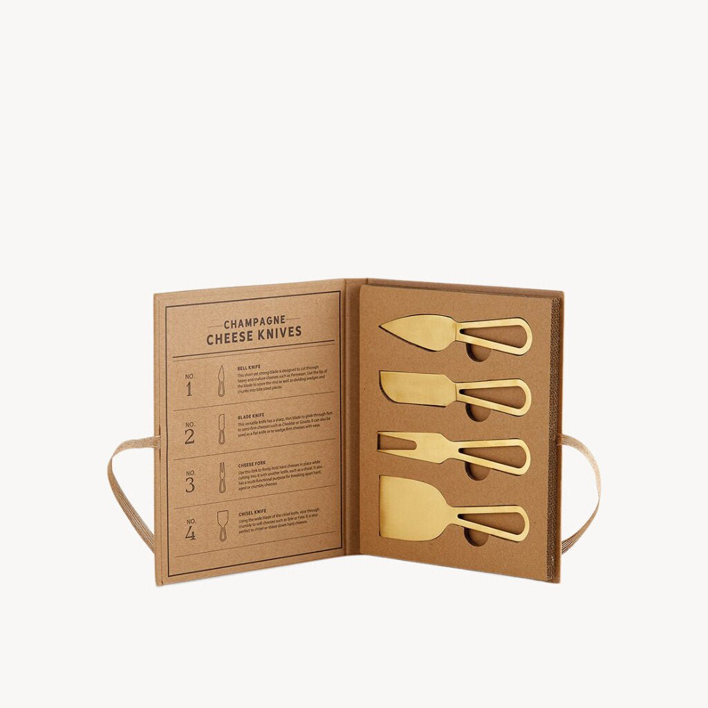 Champagne Gold Cheese Knives - Giftsmith