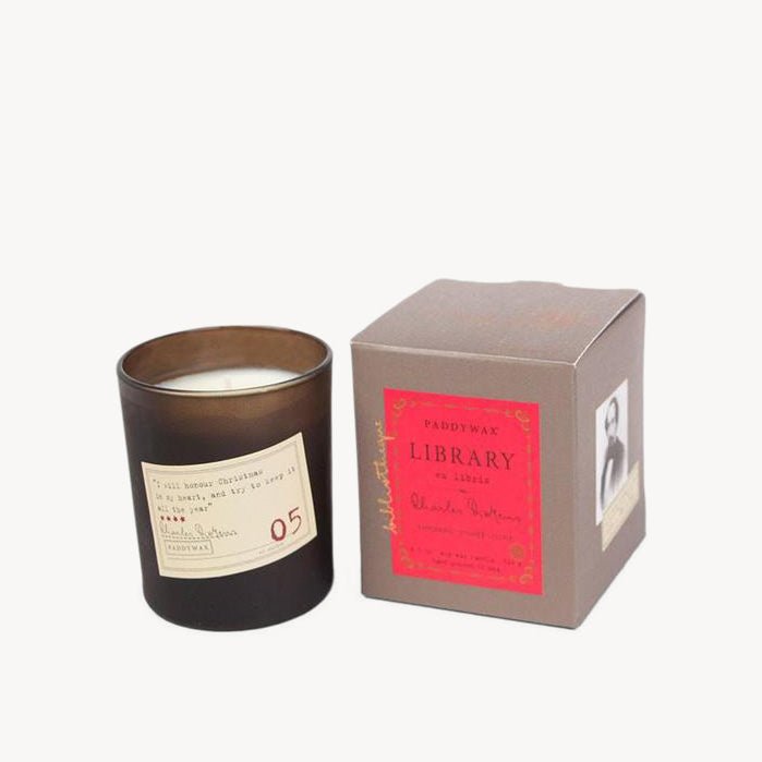 Charles Dickens Library Candle Boxed - Giftsmith