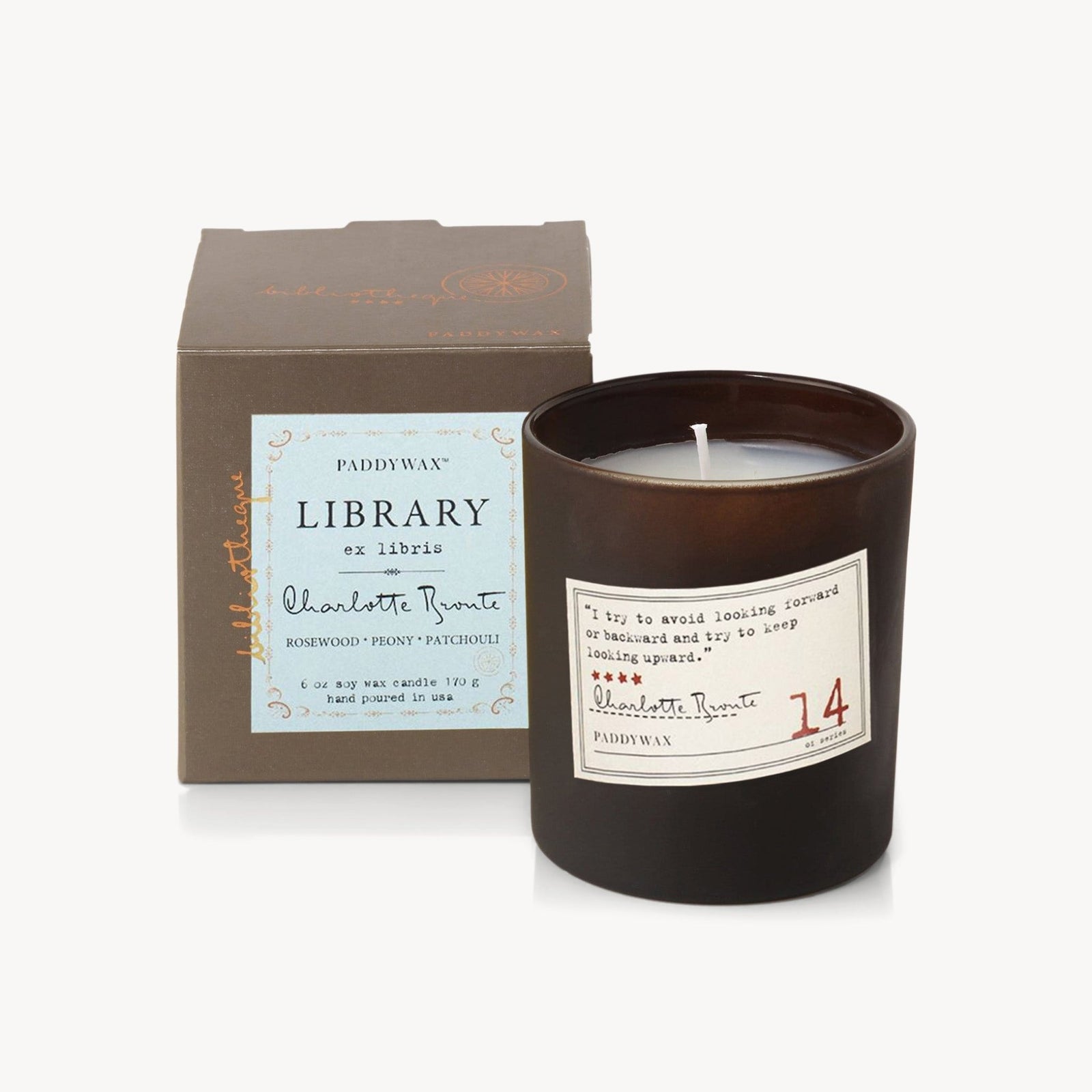 Charlotte Bronte Library Candle Boxed - Giftsmith