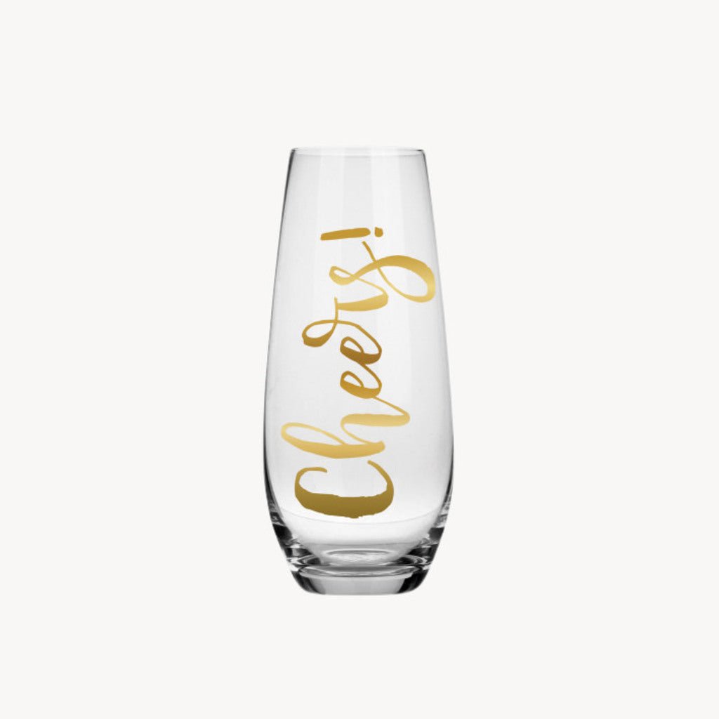 Cheers Stemless Champagne Glass - Giftsmith
