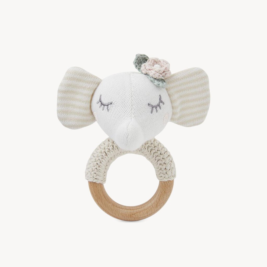 Elephant Girl Ring Rattle - Giftsmith