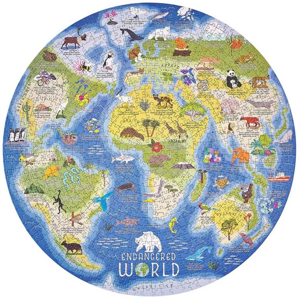 Endangered World 1000 Piece Jigsaw Puzzle - Giftsmith