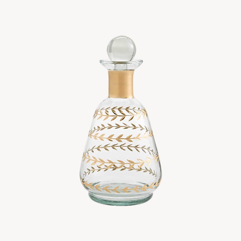 Etched Glass Decanter Leaf - Giftsmith