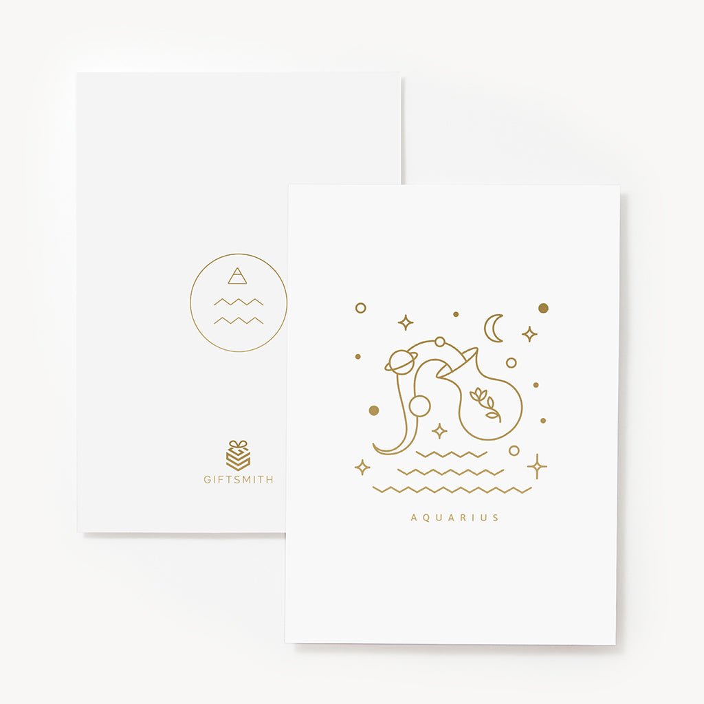 Giftsmith Zodiac Greeting Card - Aquarius - Giftsmith