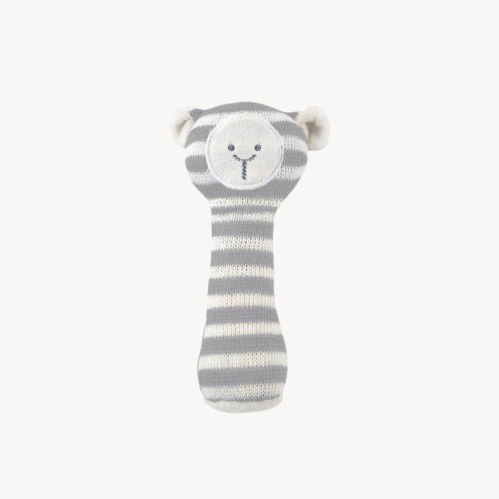 Grey Lamb Knit Rattle - Giftsmith