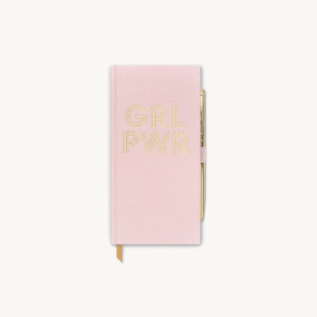 &quot;GRL PWR&quot; Velveteen Journal with Pen - Giftsmith