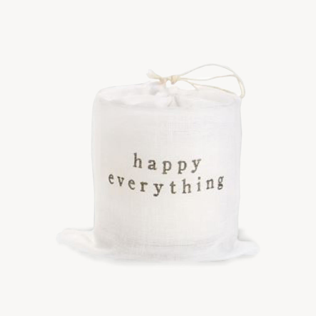 Happy Everything Candle in Muslin Bag - Giftsmith