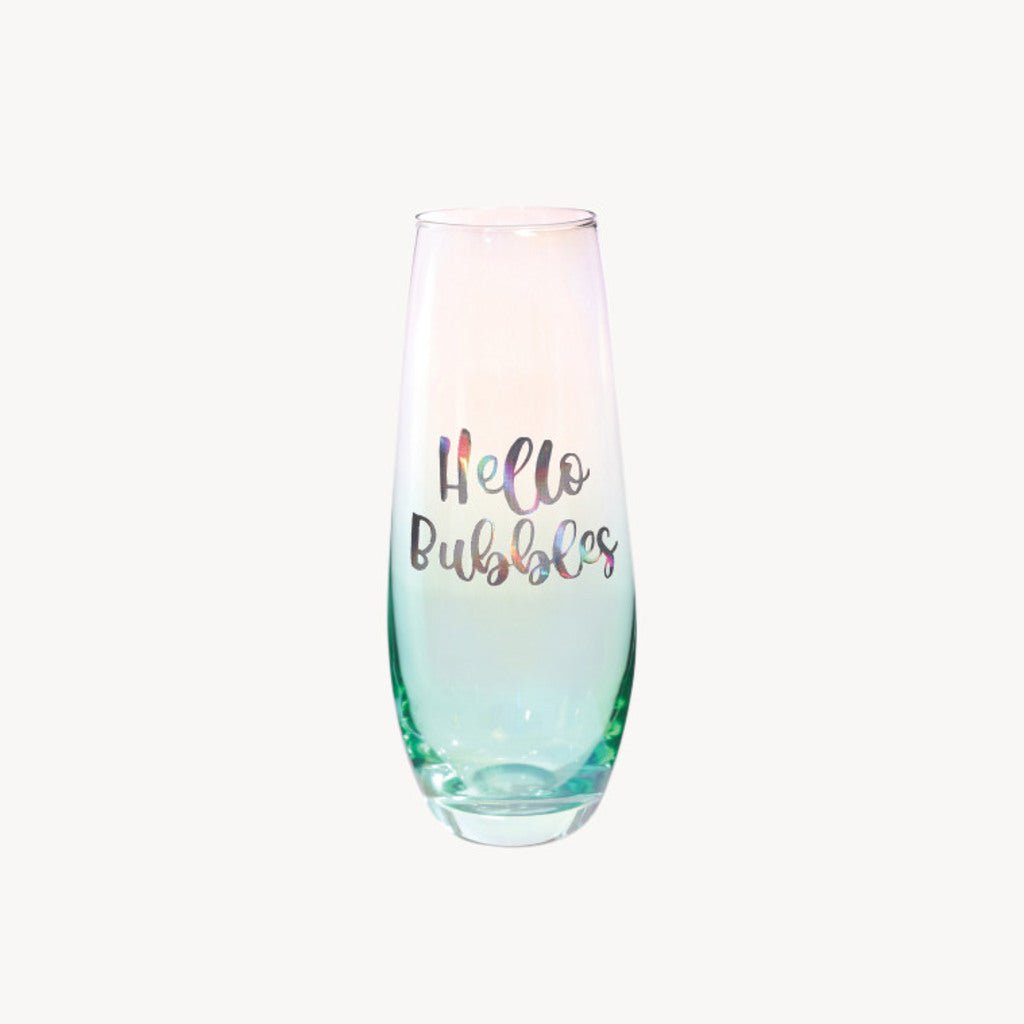 Hello Bubbles Stemless Champagne Glass - Giftsmith