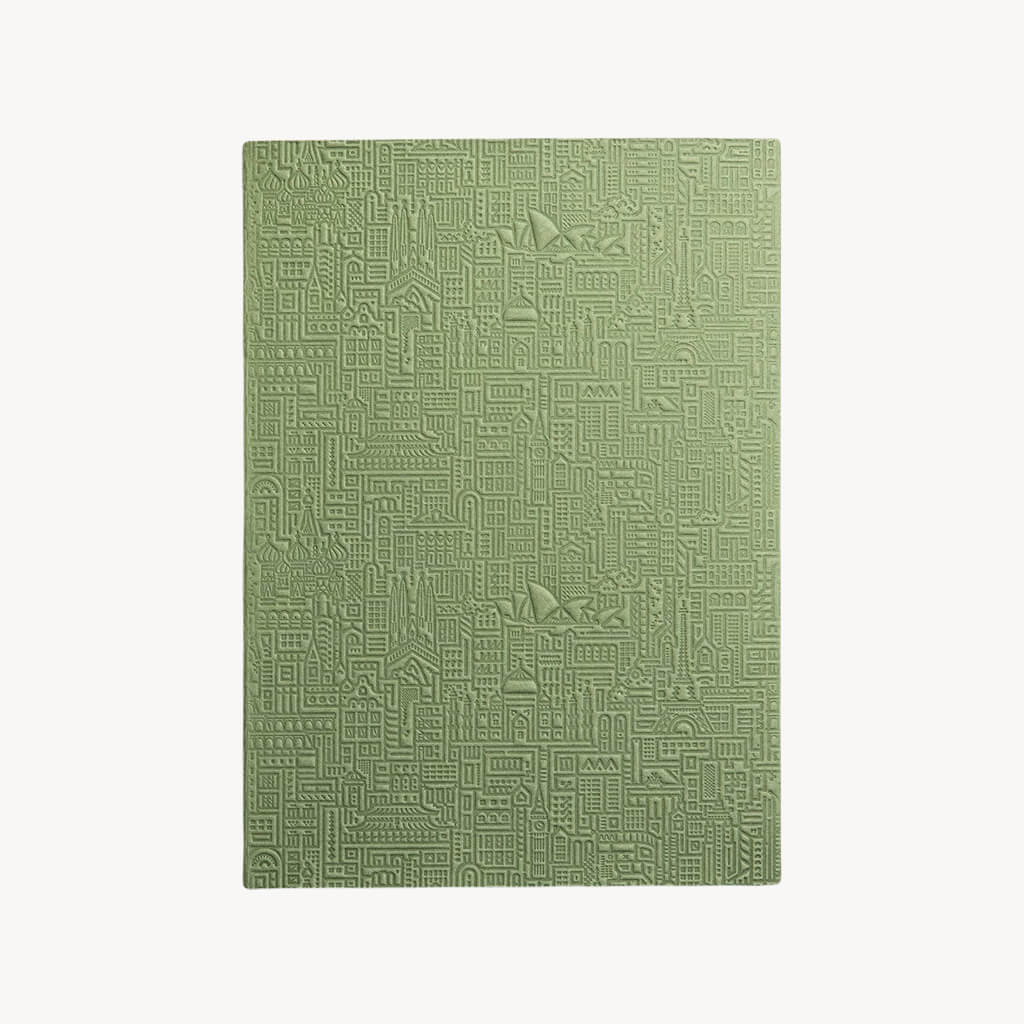 Hello World Embossed Notebook Green - Giftsmith