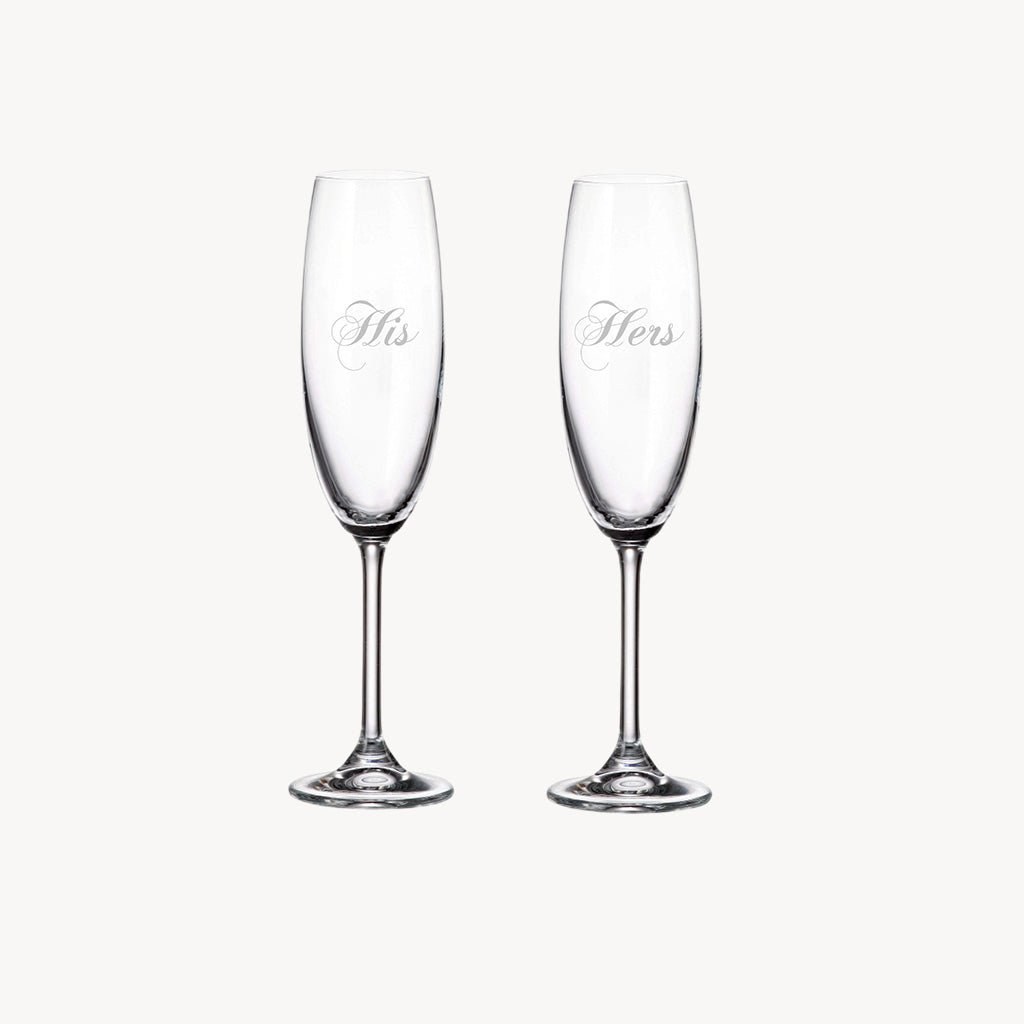 His and Hers Flutes - Giftsmith