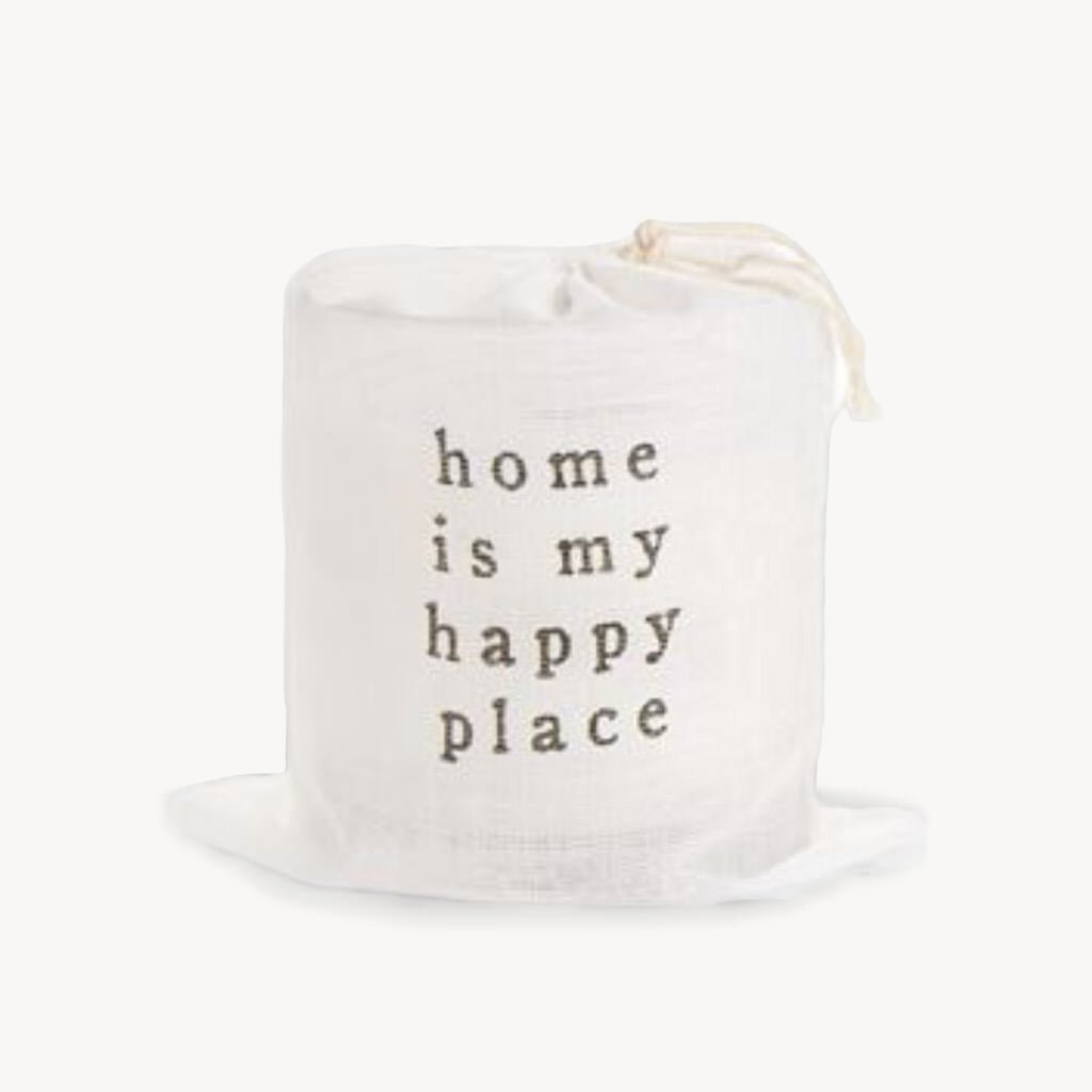 Home is my Happy Place Candle in Muslin Bag - Giftsmith