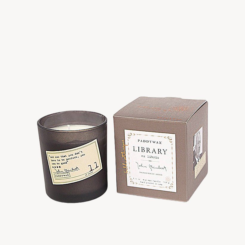John Steinbeck Library Candle Boxed - Giftsmith