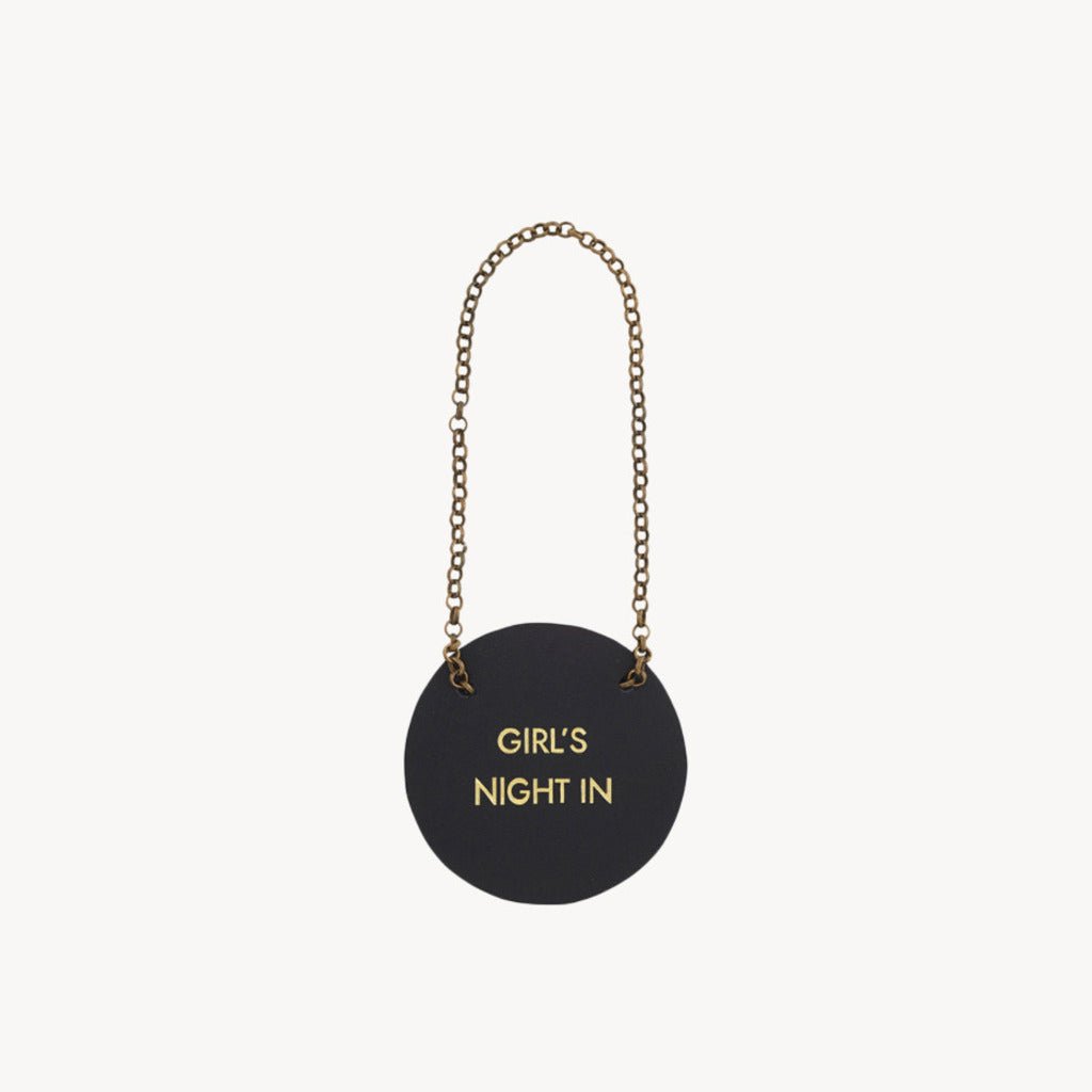 Leather Bottle Tag "Girls Night In" - Giftsmith