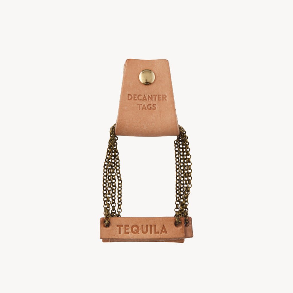 Leather Decanter Tag Set - Giftsmith