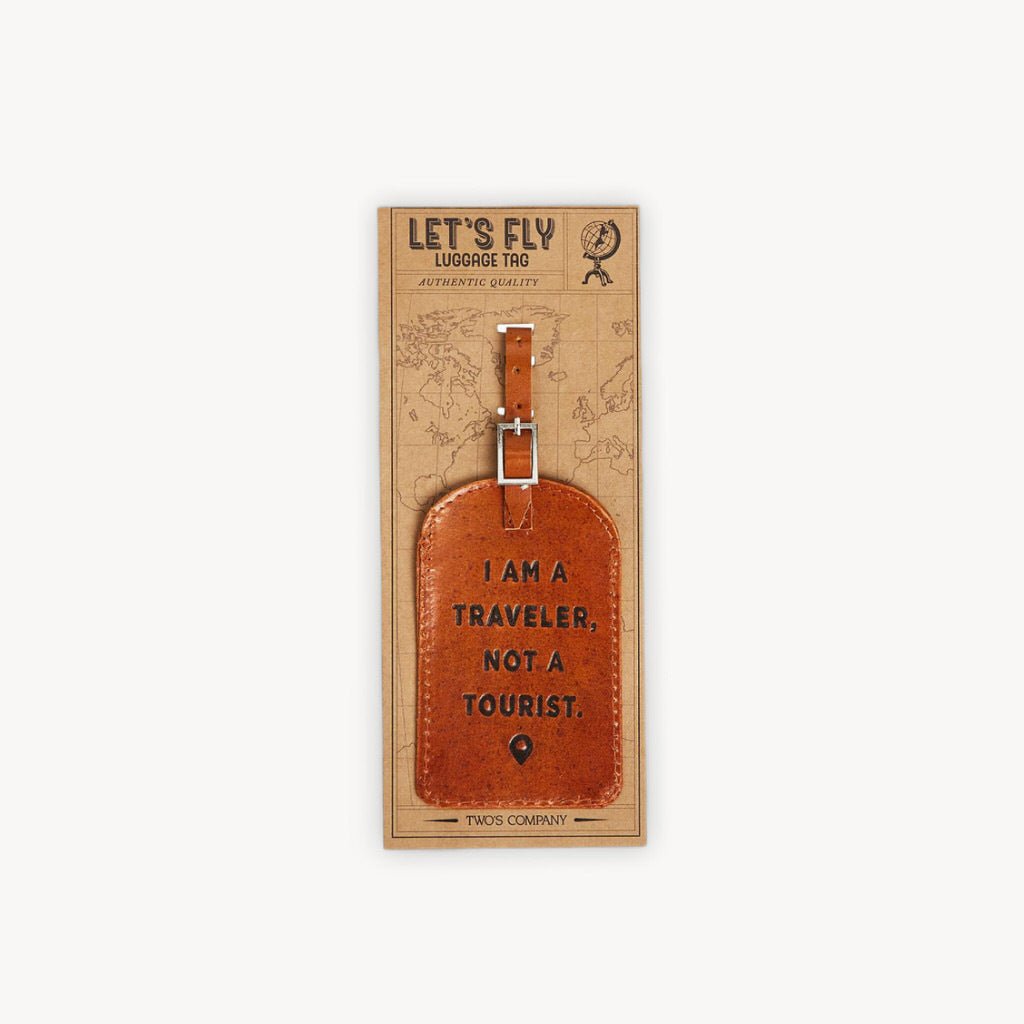 Leather Luggage Tag Tourist - Giftsmith
