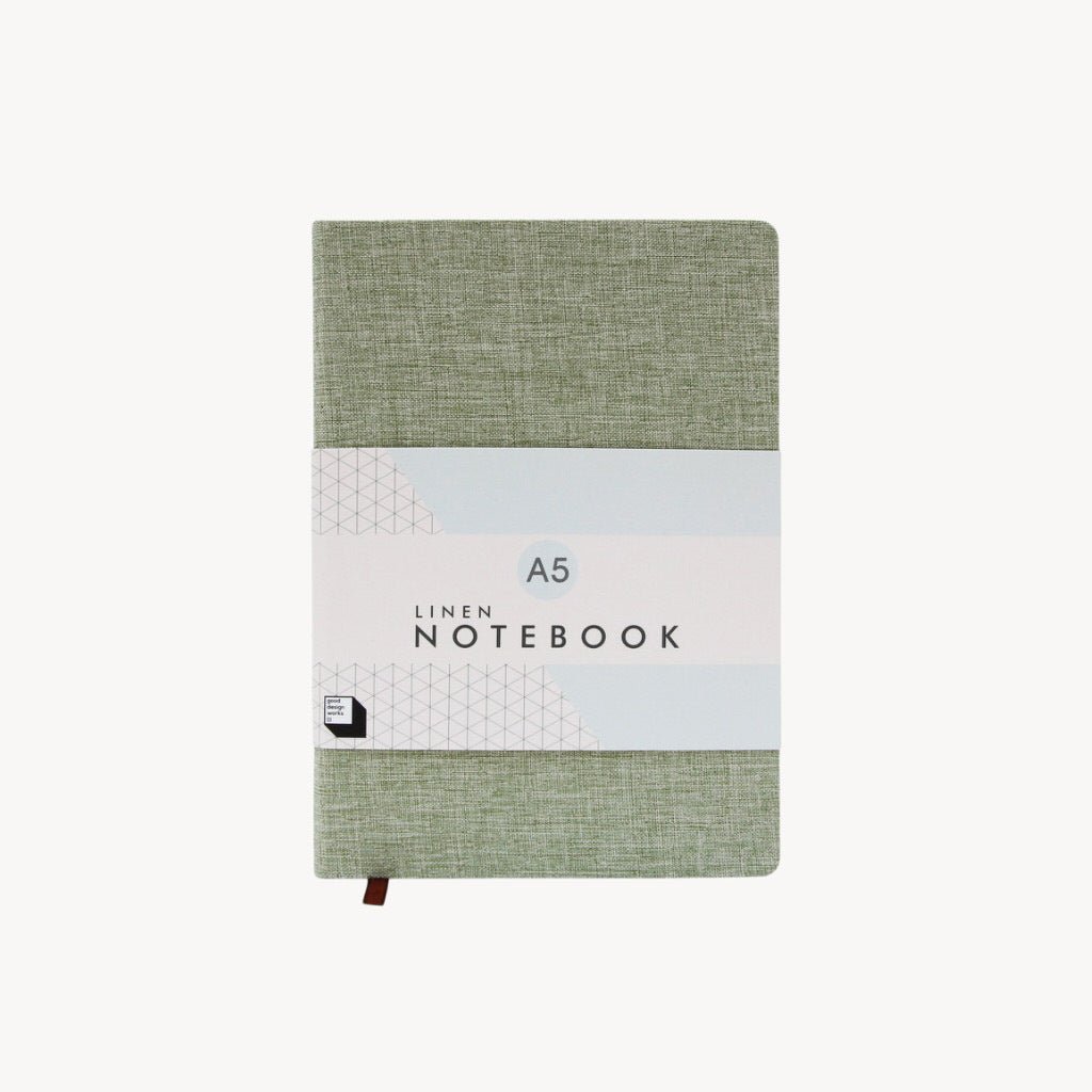 Linen Notebook Moss - Giftsmith