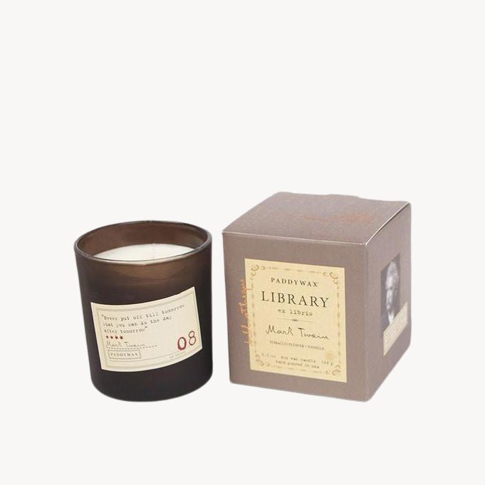 Mark Twain Library Candle Boxed - Giftsmith