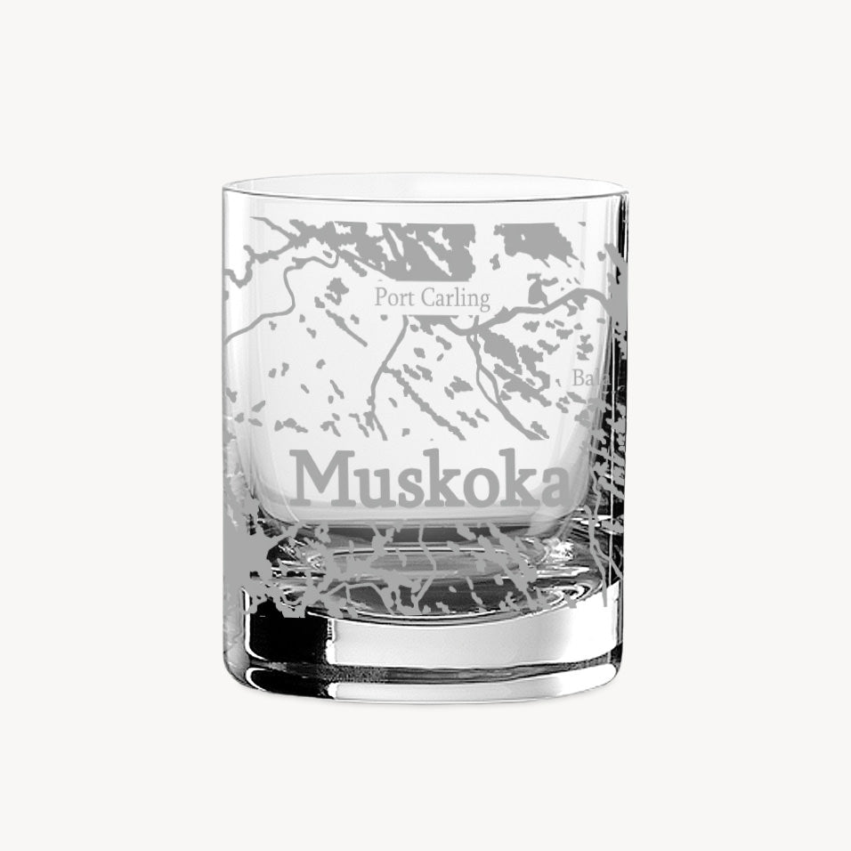 Muskoka Map Whisky Glass - Giftsmith