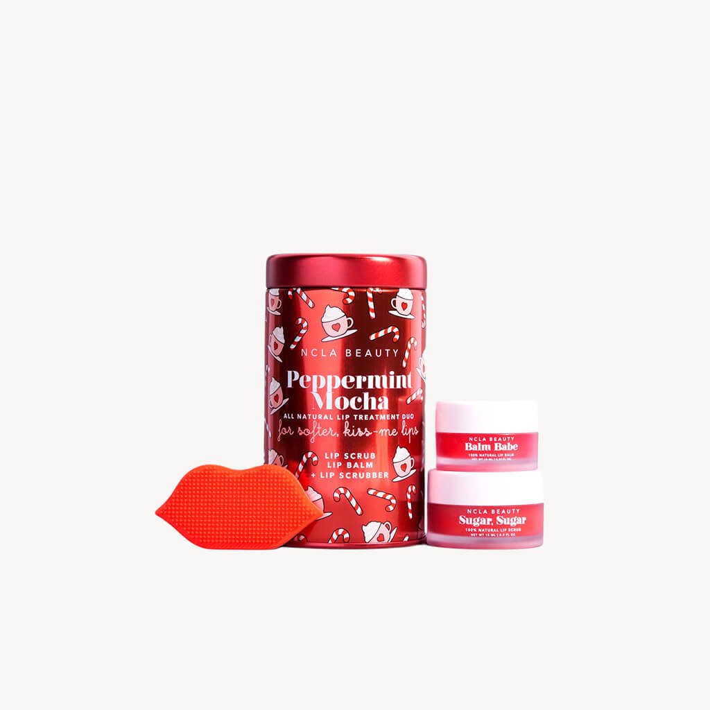 Peppermint Mocha Lip Care Set + Lip Scrubber - Giftsmith