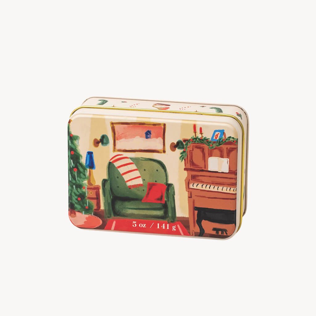 Pomegranate Spruce Holiday Candle Tin - Giftsmith