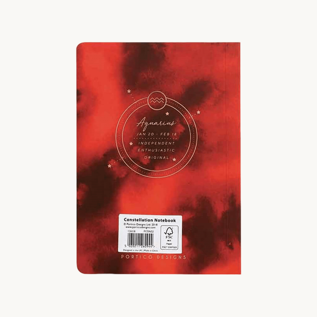 Portico Designs Constellations Softcover Lined Pocket Journal Notebook | Aquarius - Giftsmith