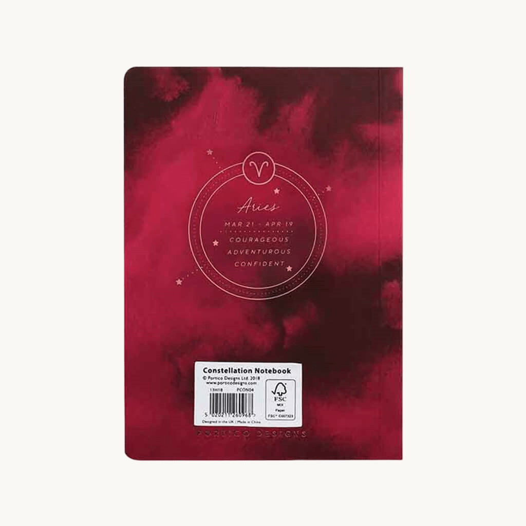 Portico Designs Constellations Softcover Lined Pocket Journal Notebook | Aries - Giftsmith