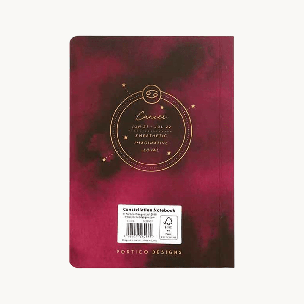 Portico Designs Constellations Softcover Lined Pocket Journal Notebook | Cancer - Giftsmith