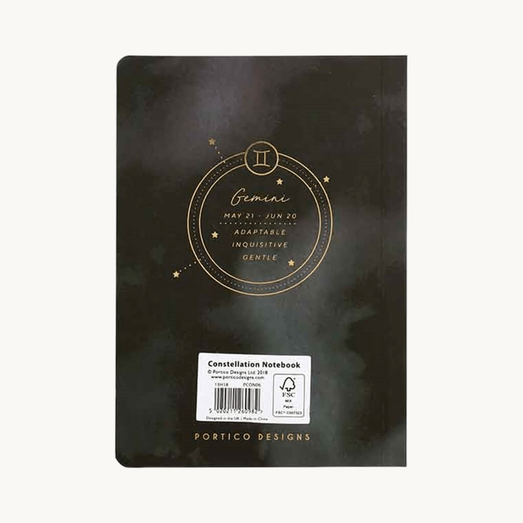 Portico Designs Constellations Softcover Lined Pocket Journal Notebook | Gemini - Giftsmith