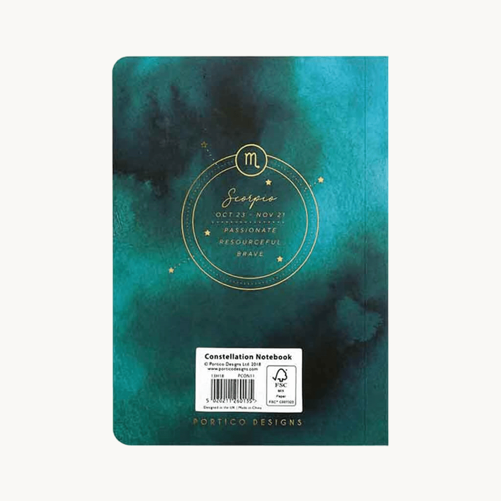 Portico Designs Constellations Softcover Lined Pocket Journal Notebook | Scorpio - Giftsmith