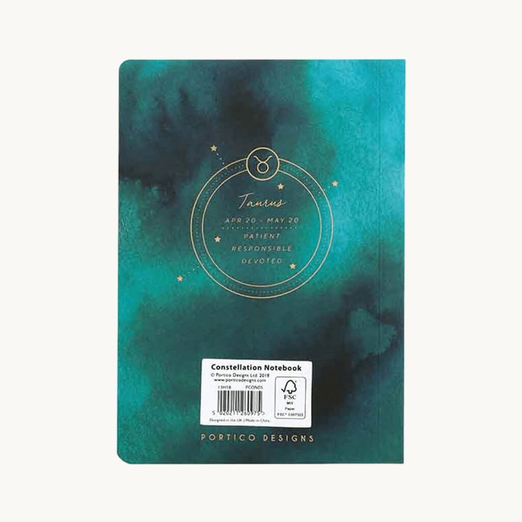 Portico Designs Constellations Softcover Lined Pocket Journal Notebook | Taurus - Giftsmith