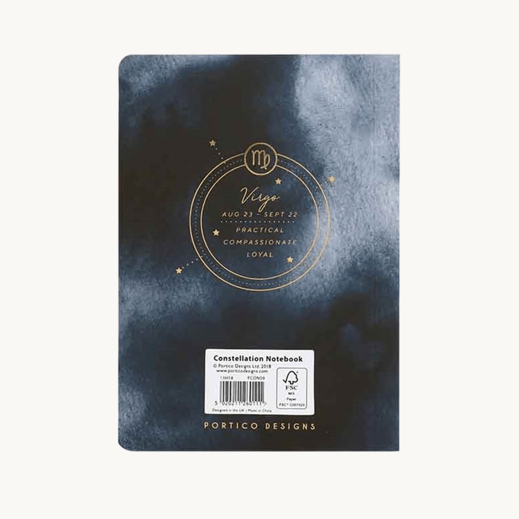 Portico Designs Constellations Softcover Lined Pocket Journal Notebook | Virgo - Giftsmith