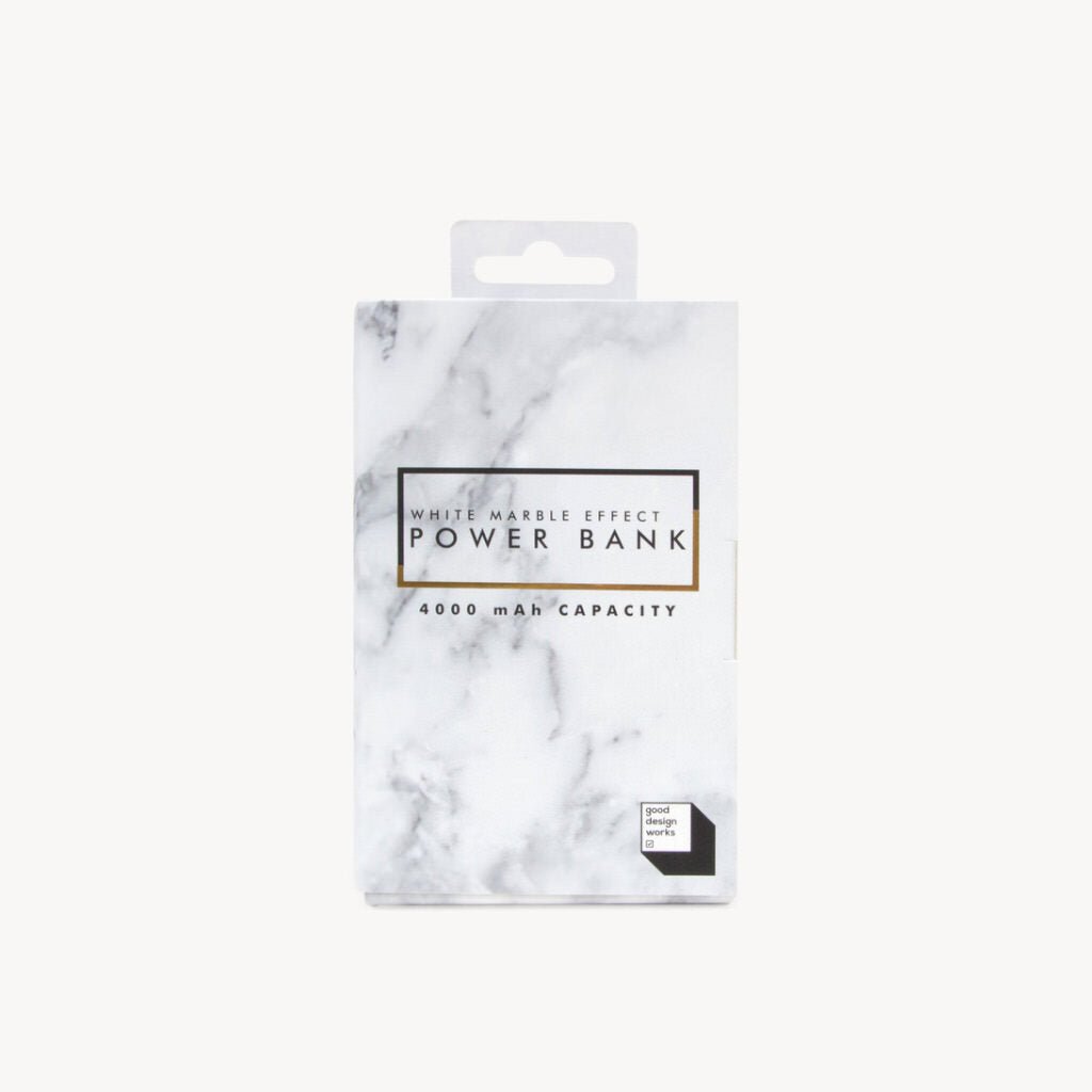 Power Bank White Marble - Giftsmith