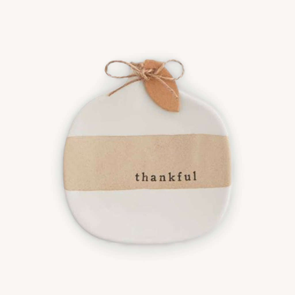 Pumpkin Trinket Dish "Thankful" - Giftsmith