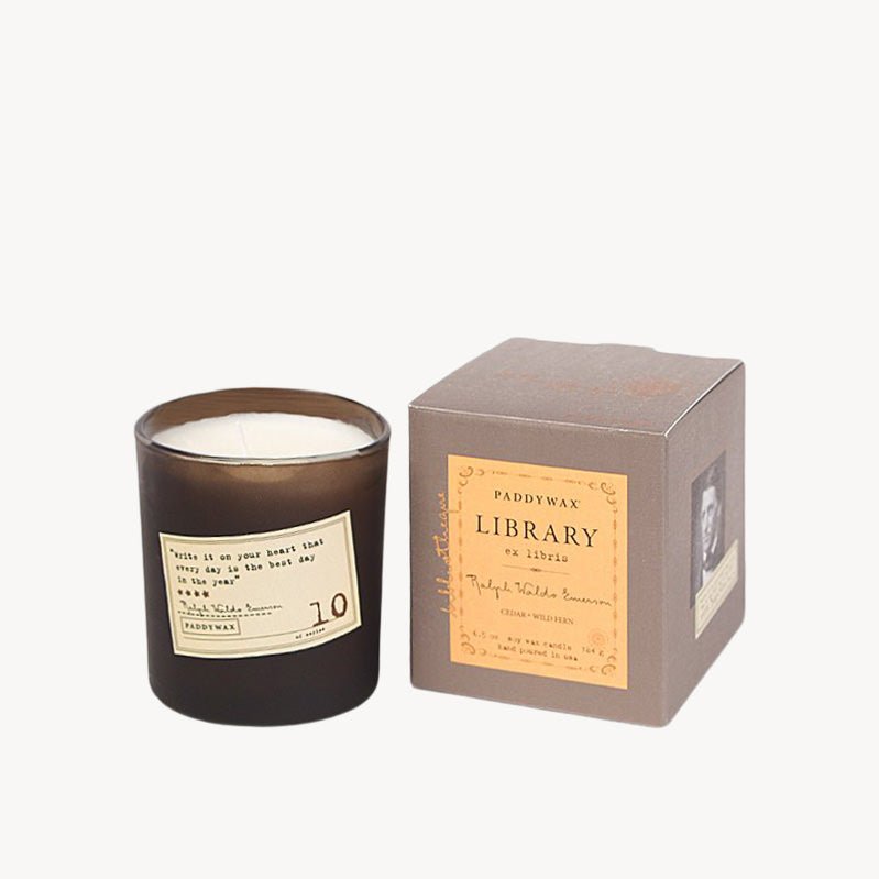 Ralph Waldo Emerson Library Candle Boxed - Giftsmith