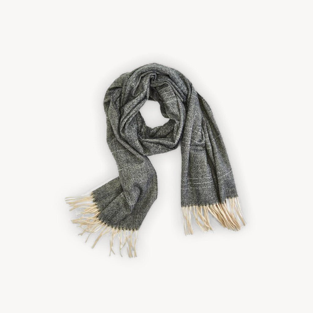 Scarf with Crystal Embellished Detail Charcoal - Giftsmith