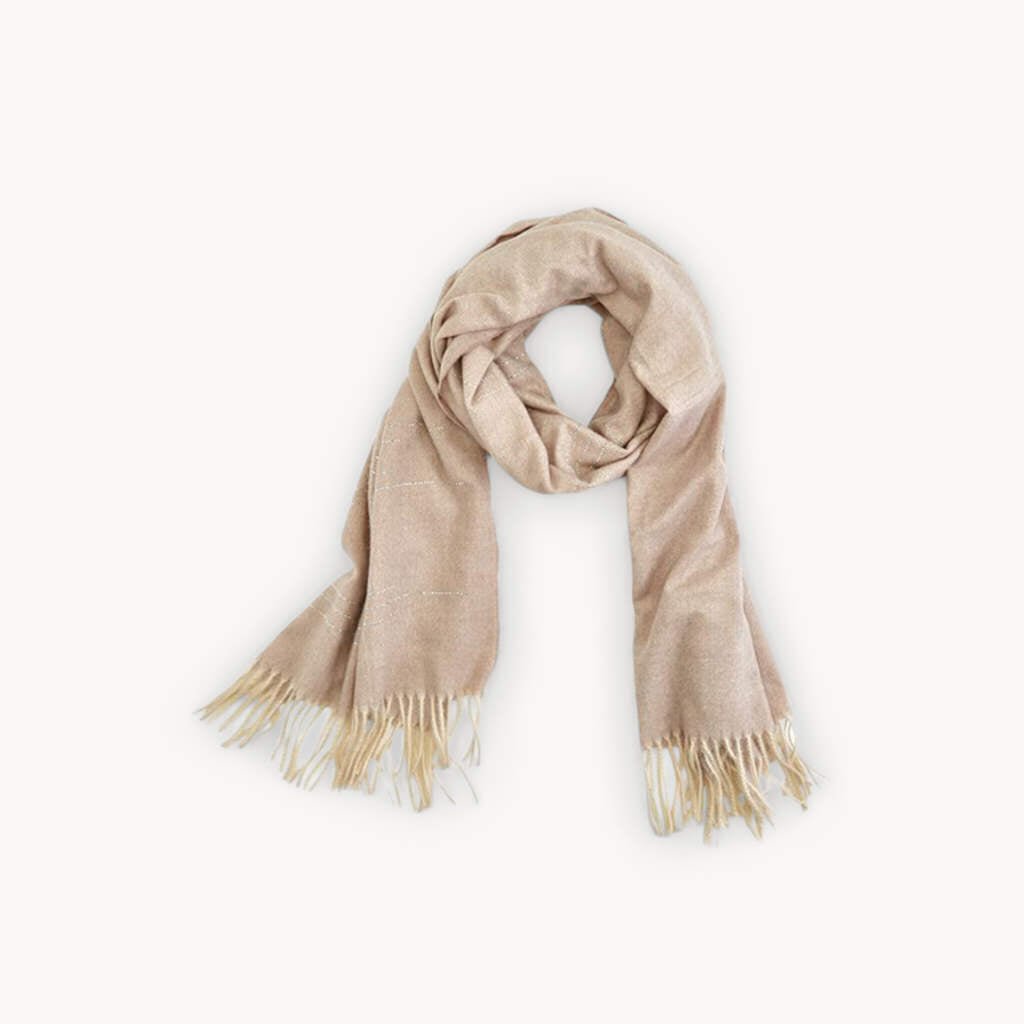 Scarf with Crystal Embellished Detail Soft Pink - Giftsmith