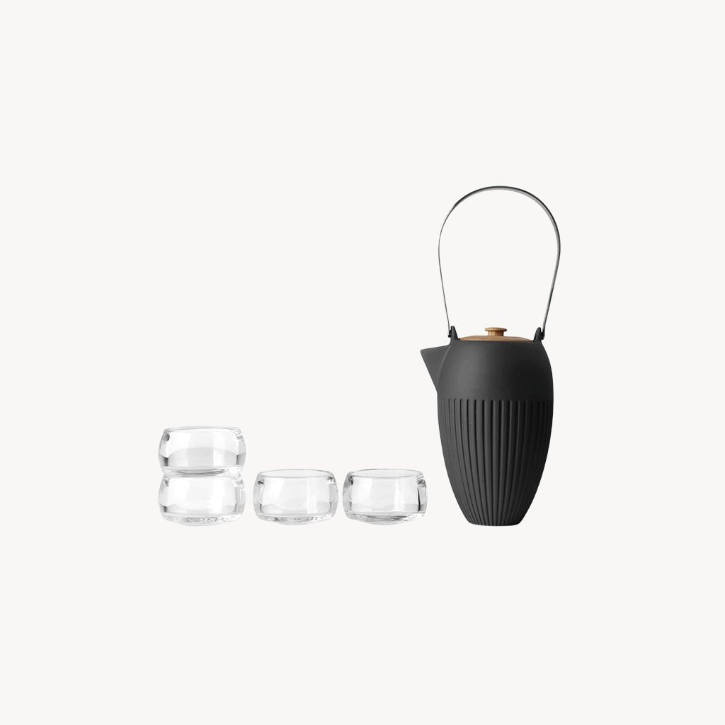 Senses Ambience Tea Set Charcoal - Giftsmith