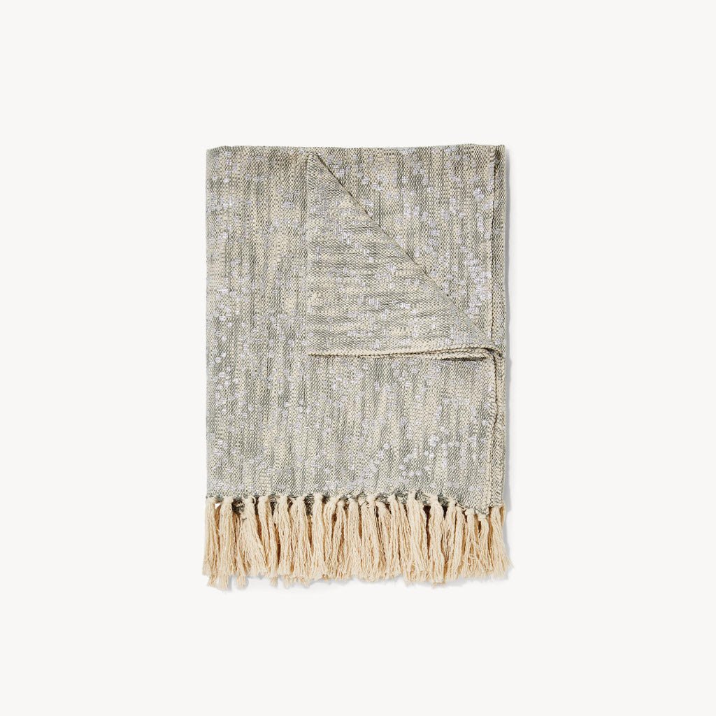 Silver Metallic Reversible Throw - Giftsmith