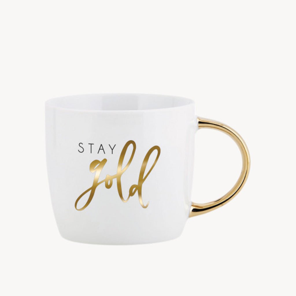 "Stay Gold" Gold Handle Mug - Giftsmith