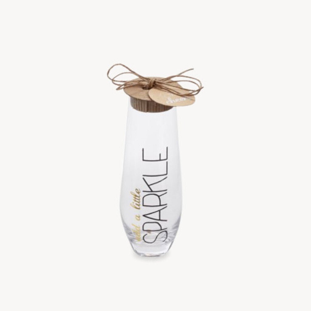 Stemless Flute Glass Add A Little Sparkle - Giftsmith