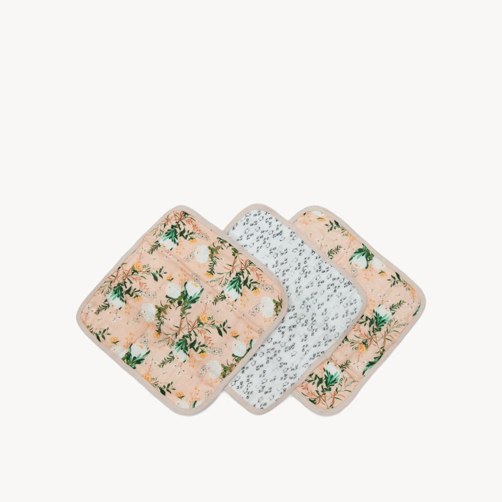 Washcloths Blushing Proteas Set of 3 - Giftsmith